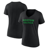 NBA Boston Celtics Women's Wordmark V-Neck T-Shirt