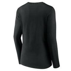 NHL Black Los Angeles Kings Women's Team Logo Long Sleeve V-Neck T-Shirt