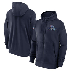 2023/24 Sideline Club Full-Zip Hoodie - Tennessee Titans