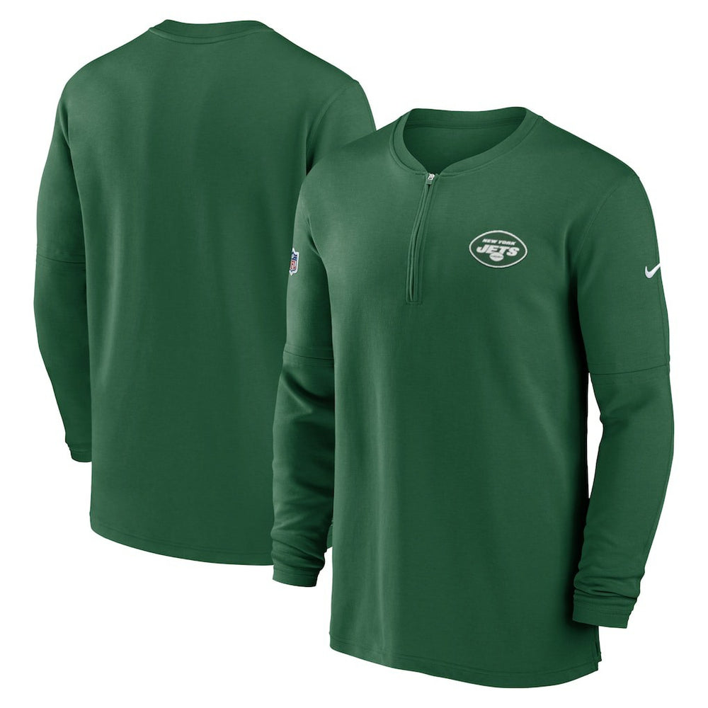 2023 Sideline Performance Long Sleeve Tri-Blend Quarter-Zip Top - New York Jets