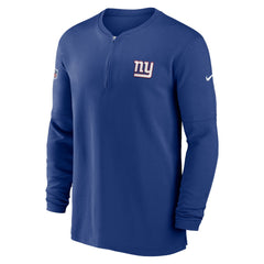 2023 Sideline Performance Long Sleeve Tri-Blend Quarter-Zip Top - New York Giants