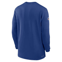 2023 Sideline Performance Long Sleeve Tri-Blend Quarter-Zip Top - New York Giants