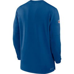 2023 Sideline Performance Long Sleeve Tri-Blend Quarter-Zip Top - Indianapolis Colts