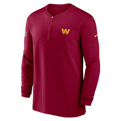 2023 Sideline Performance Long Sleeve Tri-Blend Quarter-Zip Top - Washington Commanders