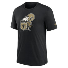 Rewind Logo Tri-Blend T-Shirt - New Orleans Saints