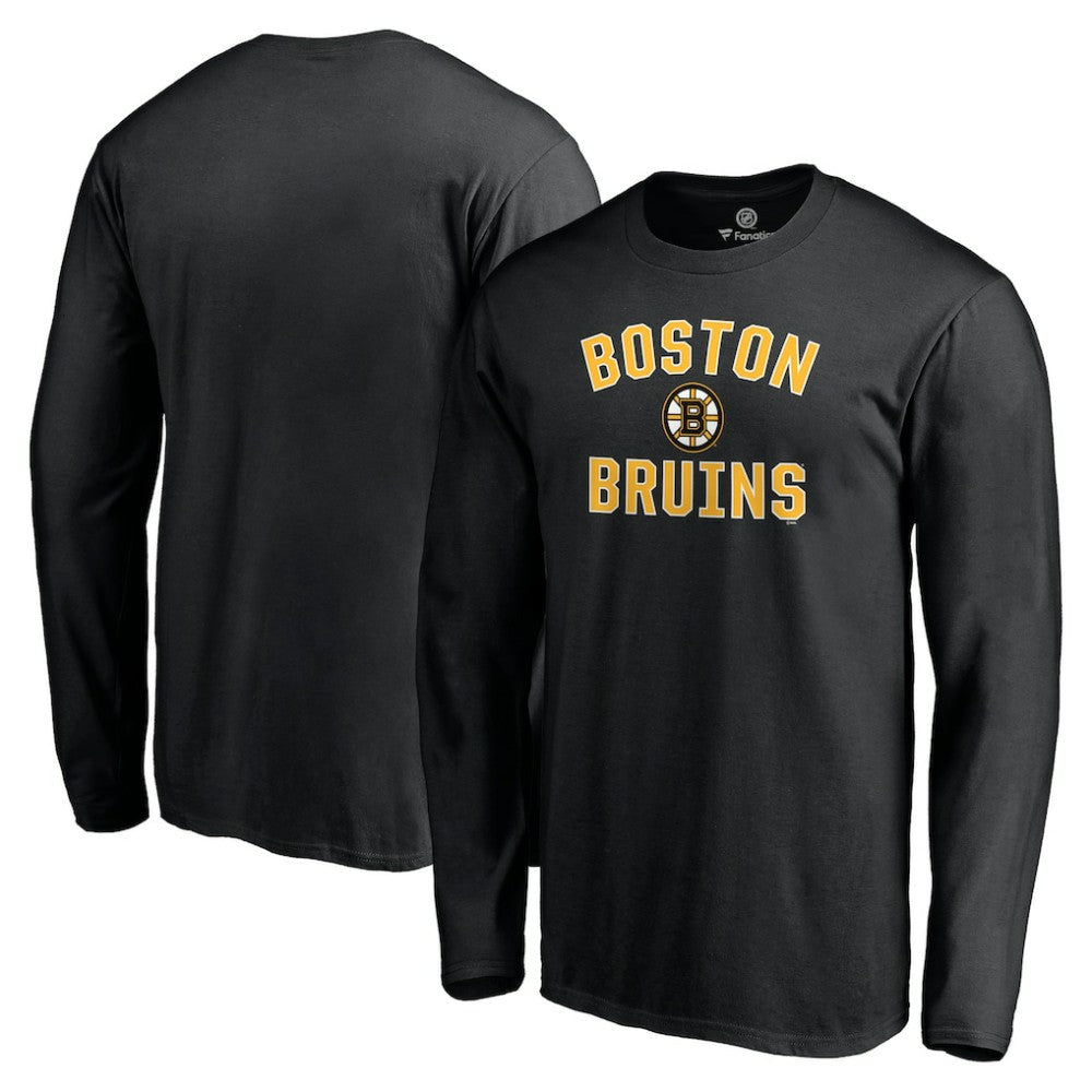 NHL Black Boston Bruins Victory Arch Long Sleeve T-Shirt
