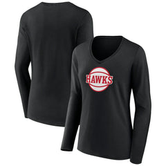 NBA Atlanta Hawks Women's Alternate Logo V-Neck Long Sleeve T-Shirt