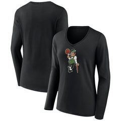 NBA Boston Celtics Women's Alternate Logo V-Neck Long Sleeve T-Shirt
