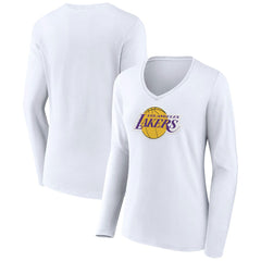 NBA Los Angeles Lakers Women's Alternate Logo V-Neck Long Sleeve T-Shirt