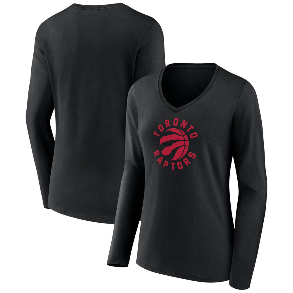 NBA Toronto Raptors Women's Alternate Logo V-Neck Long Sleeve T-Shirt