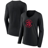 NBA Toronto Raptors Women's Alternate Logo V-Neck Long Sleeve T-Shirt