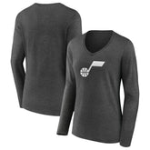 NBA Utah Jazz Women's Alternate Logo V-Neck Long Sleeve T-Shirt