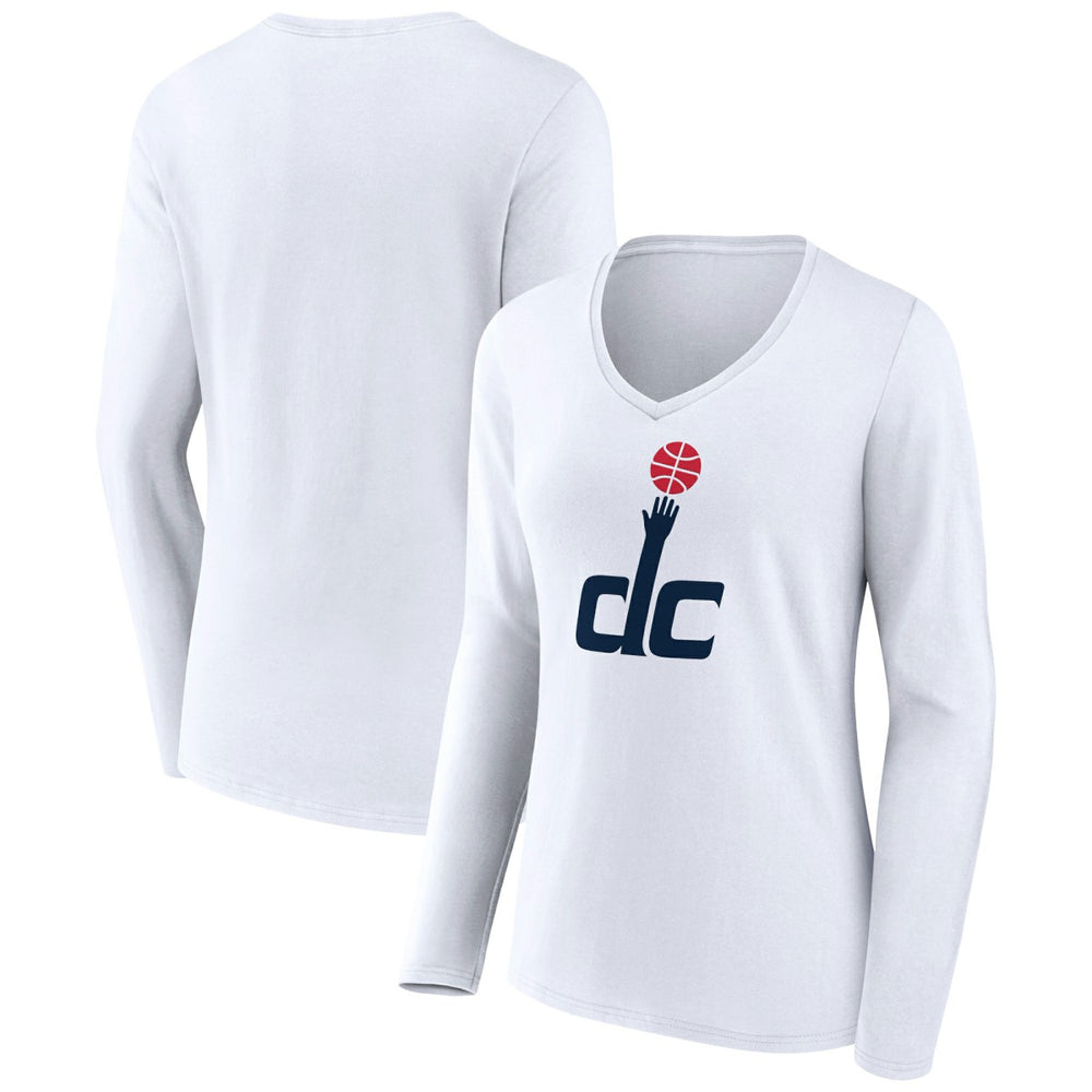 NBA Washington Wizards Women's Alternate Logo V-Neck Long Sleeve T-Shirt
