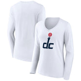 NBA Washington Wizards Women's Alternate Logo V-Neck Long Sleeve T-Shirt