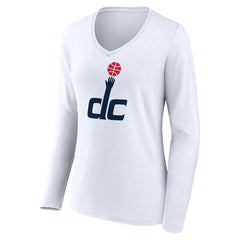 NBA Washington Wizards Women's Alternate Logo V-Neck Long Sleeve T-Shirt