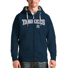 MLB New York Yankees Antigua Team Logo Victory Full-Zip Hoodie