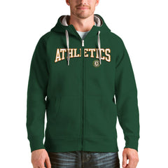 MLB Athletics Antigua Team Logo Victory Full-Zip Hoodie