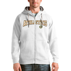 MLB Athletics Antigua Team Logo Victory Full-Zip Hoodie