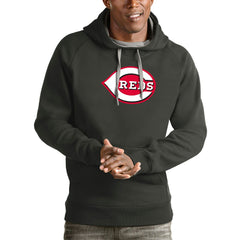 MLB Cincinnati Reds Antigua Victory Pullover Team Logo Hoodie