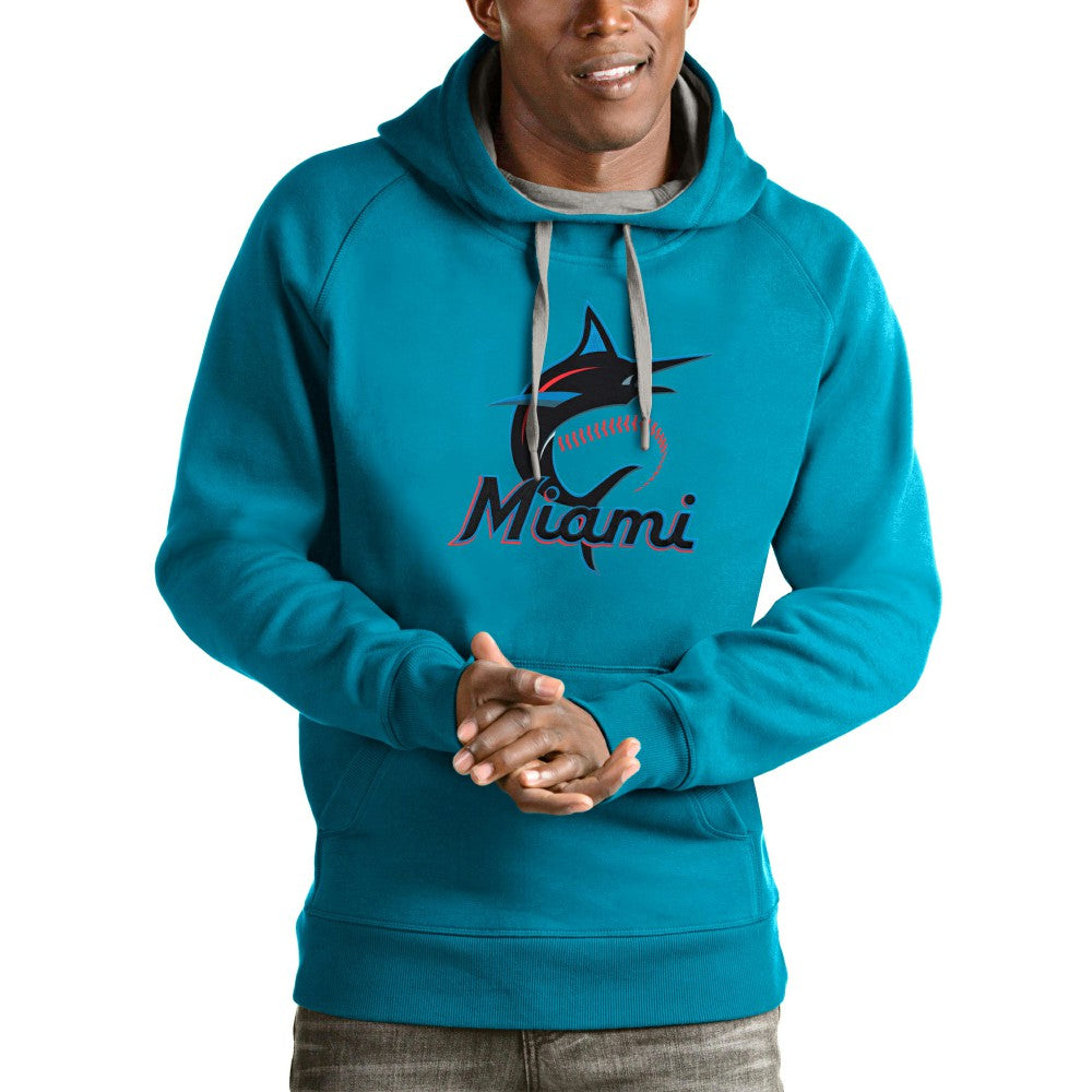 MLB Miami Marlins Antigua Victory Pullover Team Logo Hoodie