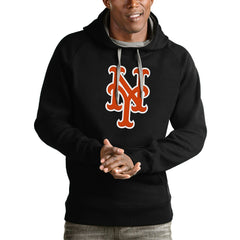MLB New York Mets Antigua Victory Pullover Team Logo Hoodie