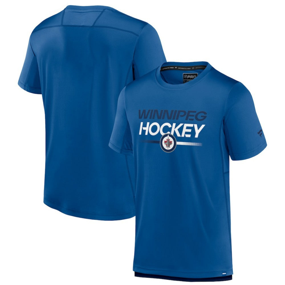 NHL Blue Winnipeg Jets Fanatics Authentic Pro Tech T-Shirt