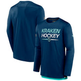 NHL Deep Sea Blue Seattle Kraken Fanatics Authentic Pro Long Sleeve T-Shirt