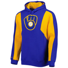MLB Milwaukee Brewers Mitchell & Ness Colorblocked Fleece Pullover Hoodie