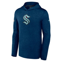 NHL Deep Sea Blue Seattle Kraken Fanatics Authentic Pro Lightweight Pullover Hoodie