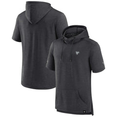NHL Heather Charcoal Pittsburgh Penguins Fanatics Authentic Pro Short Sleeve Pullover Hoodie