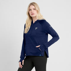 NHL Heather Navy St. Louis Blues Fanatics Women's Authentic Pro Pullover Hoodie