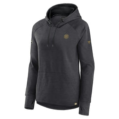 NHL Heather Charcoal Boston Bruins Fanatics Women's Authentic Pro Pullover Hoodie