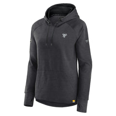 NHL Heather Charcoal Pittsburgh Penguins Fanatics Women's Authentic Pro Pullover Hoodie
