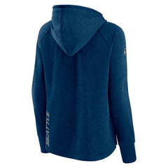 NHL Heather Deep Sea Blue Seattle Kraken Fanatics Women's Authentic Pro Pullover Hoodie