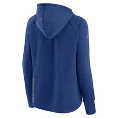 NHL Heather Blue Vancouver Canucks Fanatics Women's Authentic Pro Pullover Hoodie