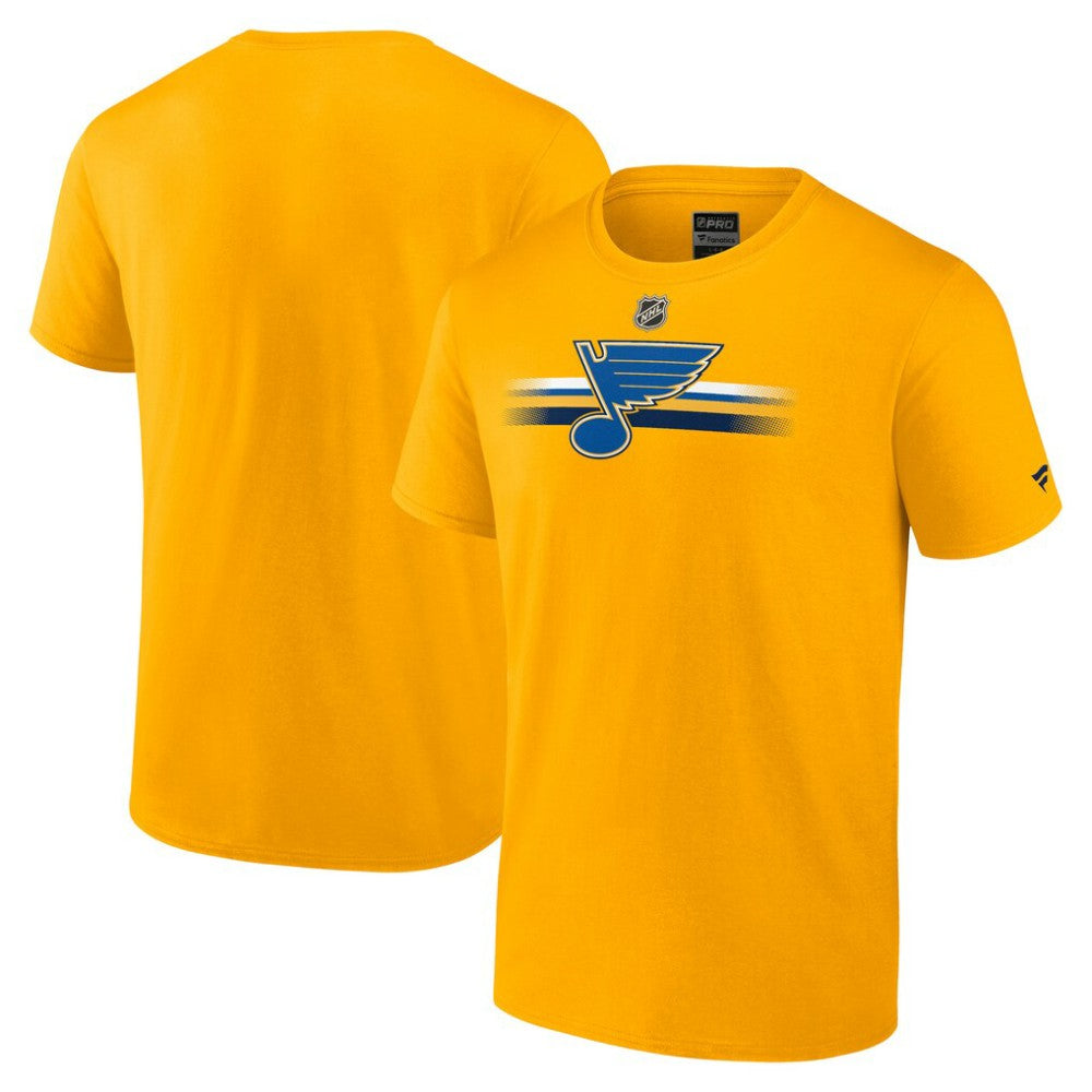 NHL Gold St. Louis Blues Fanatics Authentic Pro Secondary T-Shirt
