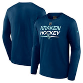 NHL Deep Sea Blue Seattle Kraken Fanatics Authentic Pro Primary Long Sleeve T-Shirt