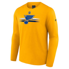 NHL Gold St. Louis Blues Fanatics Authentic Pro Primary Long Sleeve T-Shirt