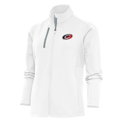 NHL White Carolina Hurricanes Antigua Women's Team Logo Generation Full-Zip Jacket