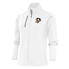 NHL White Pittsburgh Penguins Antigua Women's Team Logo Generation Full-Zip Jacket