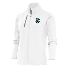 NHL White Seattle Kraken Antigua Women's Team Logo Generation Full-Zip Jacket