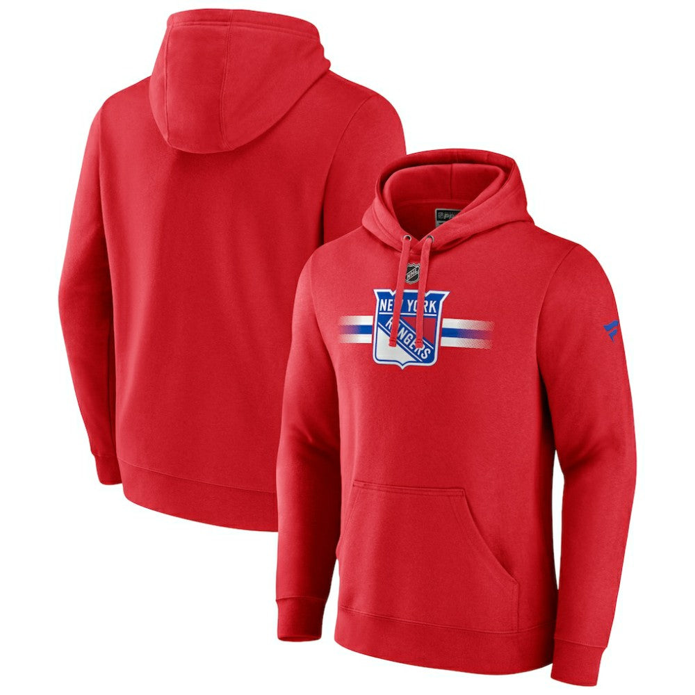 NHL Red New York Rangers Fanatics Authentic Pro Secondary Pullover Hoodie