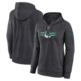 NHL Heather Charcoal Vancouver Canucks Fanatics Women's Authentic Pro Core Secondary Fleece Pullover Hoodie