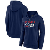 NHL Navy Washington Capitals Fanatics Women's Authentic Pro Pullover Hoodie