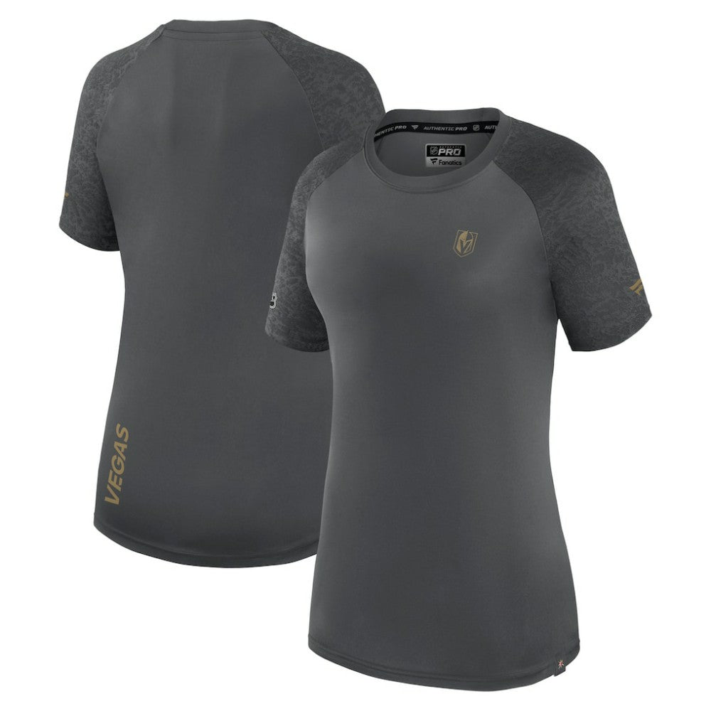 NHL Gray Vegas Golden Knights Fanatics Women's Authentic Pro Tech T-Shirt