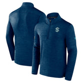 NHL Deep Sea Blue Seattle Kraken Fanatics Authentic Pro Quarter-Zip Pullover Top