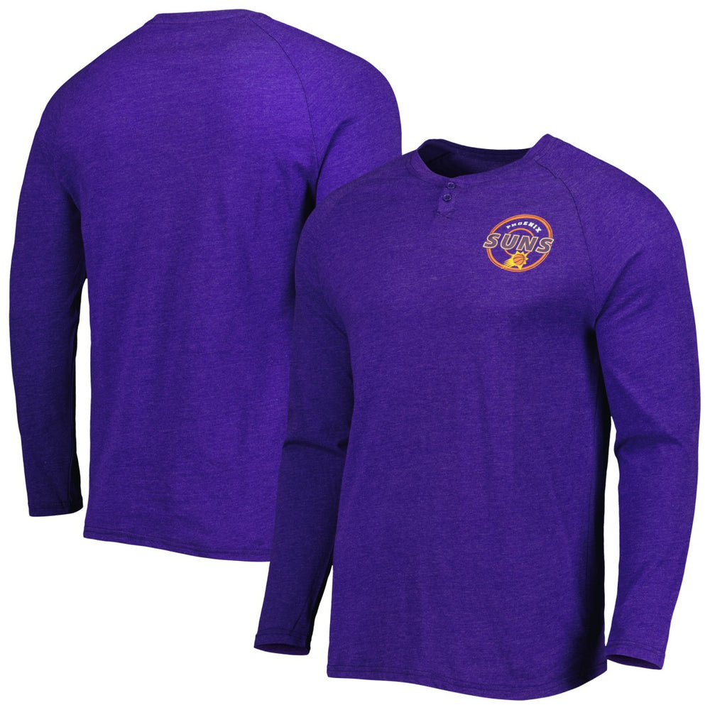 NBA Phoenix Suns Concepts Sport Left Chest Henley Raglan Long Sleeve Top