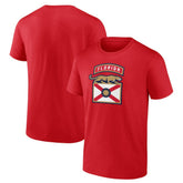 NHL Red Florida Panthers Shoulder Patch Logo T-Shirt