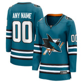 NHL Teal San Jose Sharks Fanatics Women's Home Breakaway Custom Jersey
