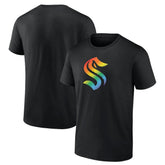 NHL Black Seattle Kraken Pride Logo T-Shirt